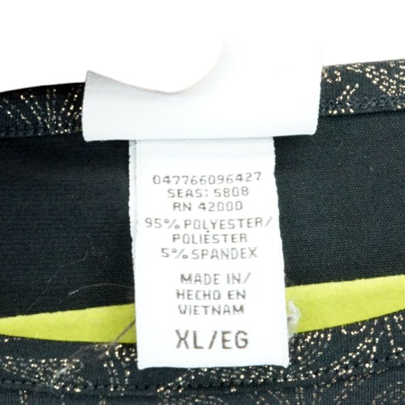 Jaclyn Smith Shirt Womens XL Black/Gold Floral‎ Top Pullover Polyester - Picture 4 of 4